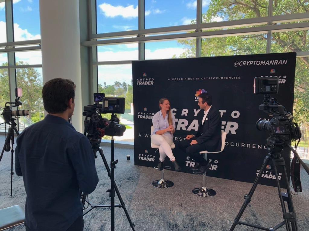 CamiRusso's tweet image. Talking about my #ethereumbook with  CNBC’s ⁦@cryptomanran⁩ 🦄