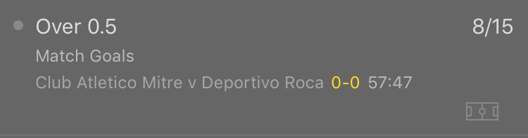 EthanTips's tweet image. Inplay tip 👀

Over 0.5 Goals 

Stake - 2U
#inplay #bettingtips