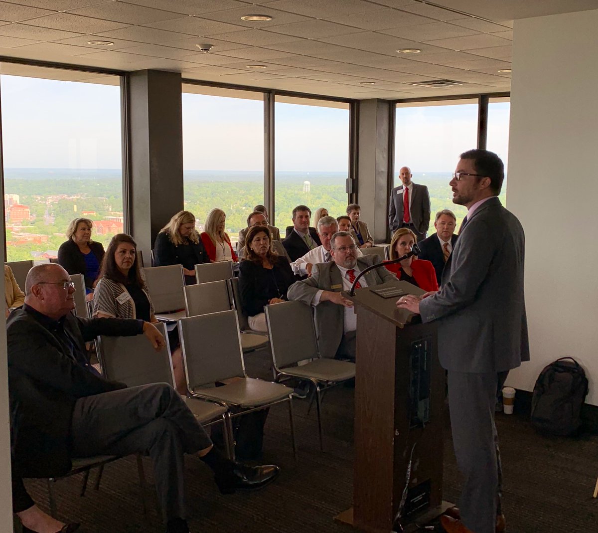 FLOIR_comm's tweet photo. Today, Commissioner Altmaier joined Central Florida Chambers of Commerce on the 22nd floor of the Capitol during their two-day Capitol Connection event to discuss #AOB reform and various insurance-related measures currently moving through the legislature. #stayengaged #viewfrom22 https://t.co/LJTdhpAlOu