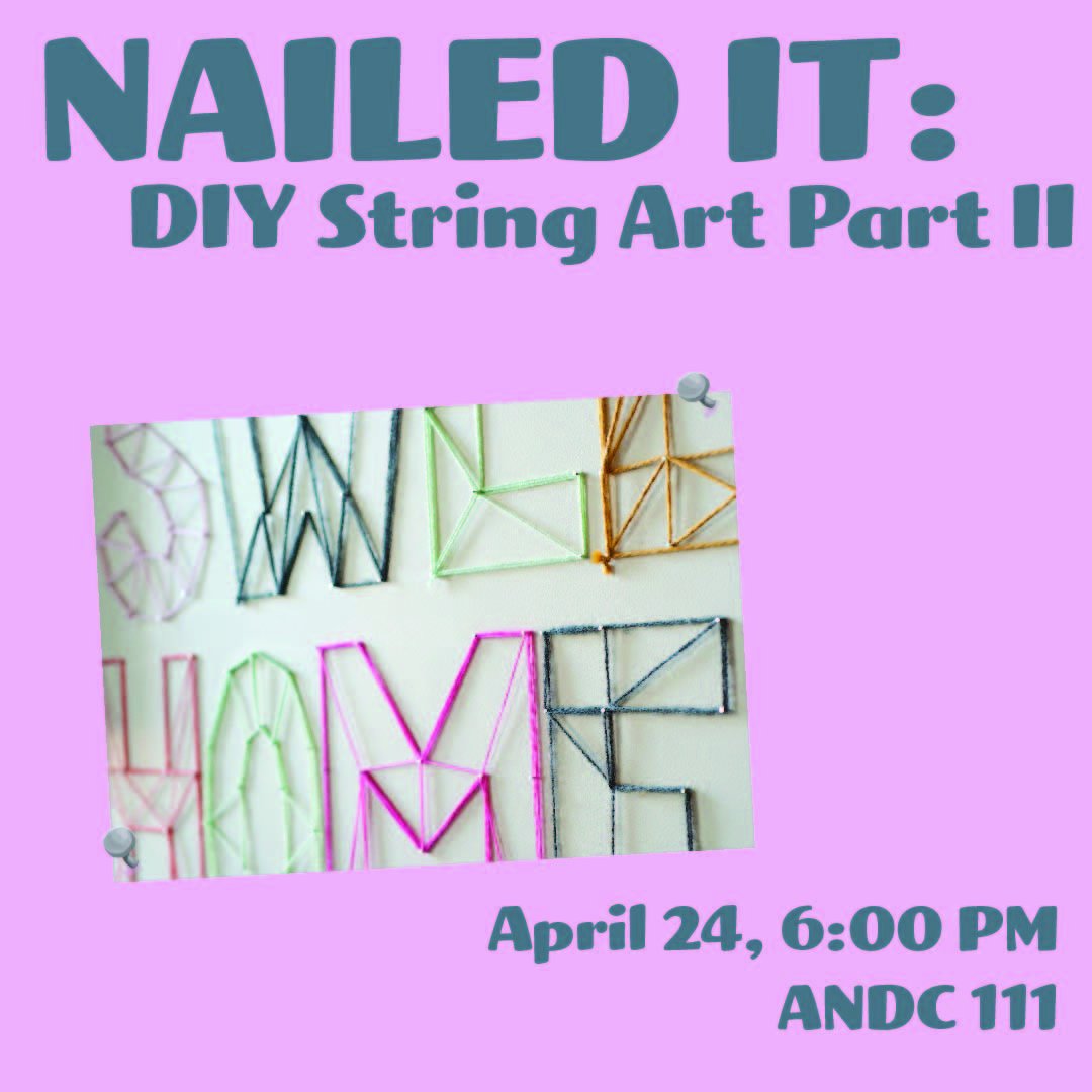 HUPB1's tweet photo. Looking to get crafty with it? Well, lucky for you, string art is already on the books next week! https://t.co/0ocFfVE7ea