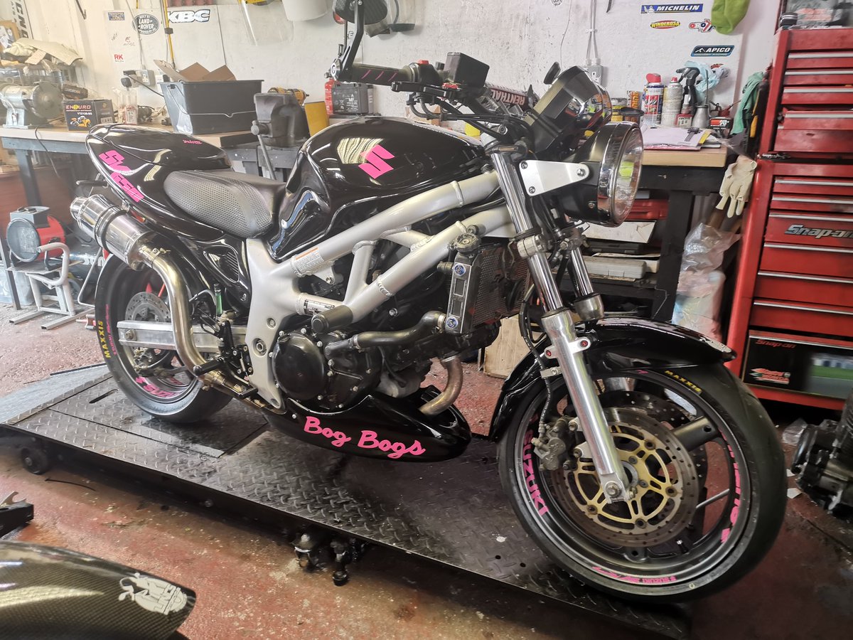 Linksmc's tweet image. Sv600 in for a few little jobs, all ready for summer