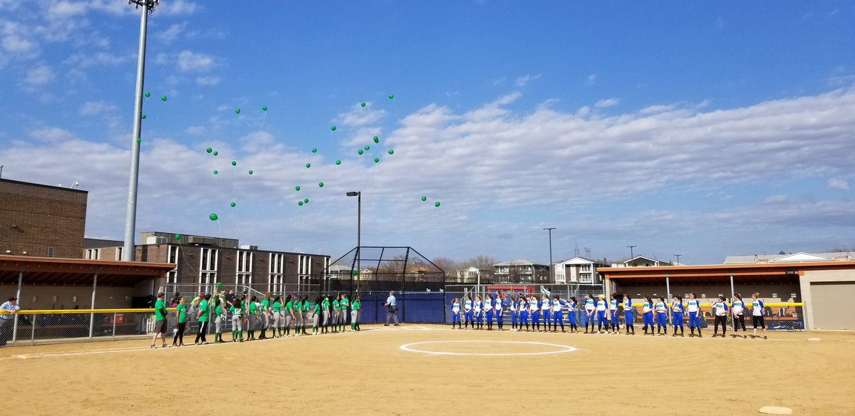 A gorgeous day to play softball and take time to remember victims of school violence. Thanks to <a href="/StaggSoftball/">Stagg Softball</a> for making this so special! #SaySomething <a href="/sandyhook/">Sandy Hook Promise</a> <a href="/CHSD230/">District 230</a>