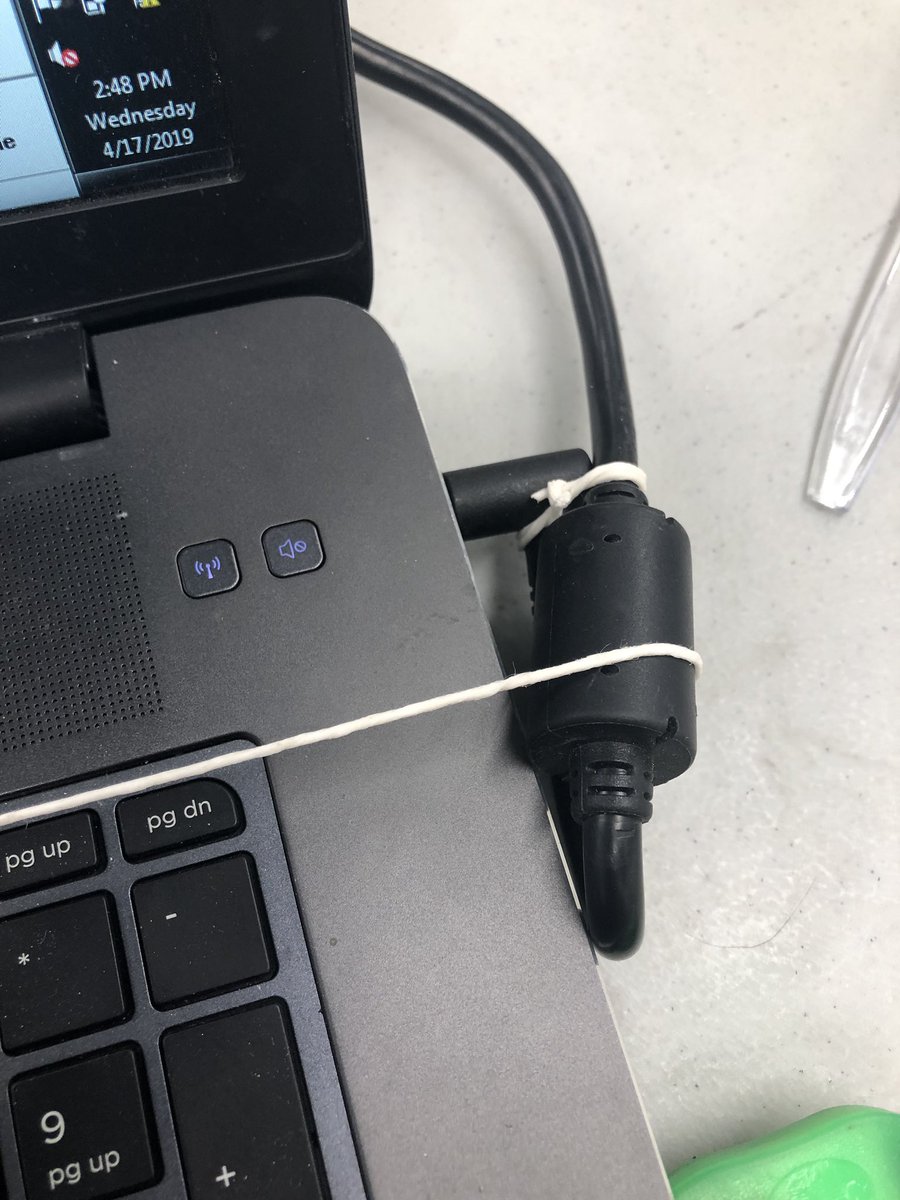 popocole's tweet image. Hi quality $3000 computer. #hpzbook @HP   Thankful I have string to make the power port work.