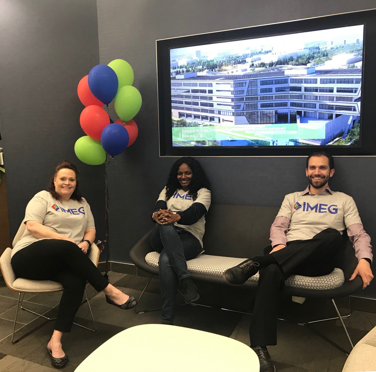 MKKeng's tweet photo. Denver office celebrating IMEG week! @IMEGcorp  #weareimeg https://t.co/CfZsFSdsnI