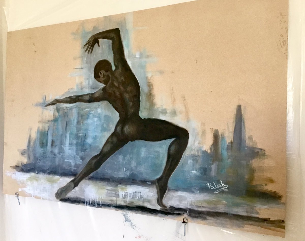 ViolettaPJones's tweet photo. “Raw” 90x120 oil on board. Finally finished 🍾🥂🎉 #fineart #oilpainting #figurativepainting #malefigurativeart #balletdancer #dancer #contemporaryart #oilart #movement #expression #raw #rawpaining #rawmovement #rawdance https://t.co/1Ey2od4DGw