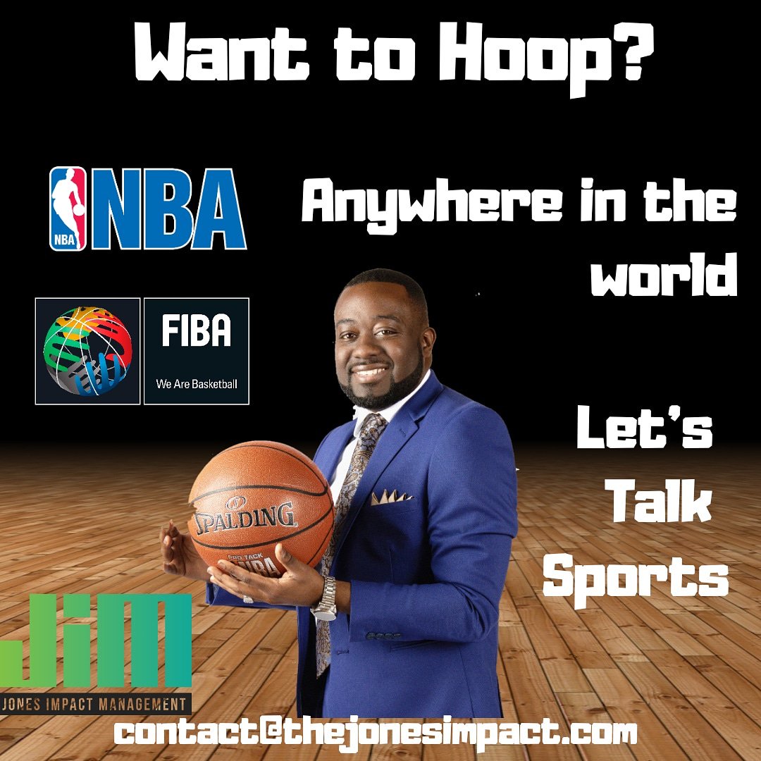 JonesImpact's tweet photo. Now licensed with FIBA, Jones Impact Management can assist with your Hoop Dreams anywhere in the World. #NBA #FIBA #HoopDreams #Global #JonesImpact #JIM #SportsAgentLife #ContactUs https://t.co/bXItcEGsnD