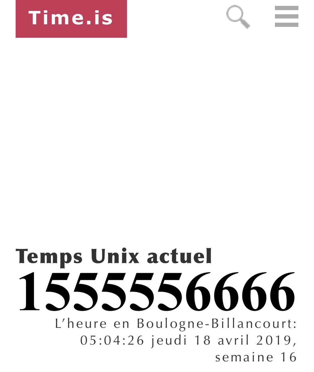 MichelPoulain's tweet image. 1555556666 #unixtime