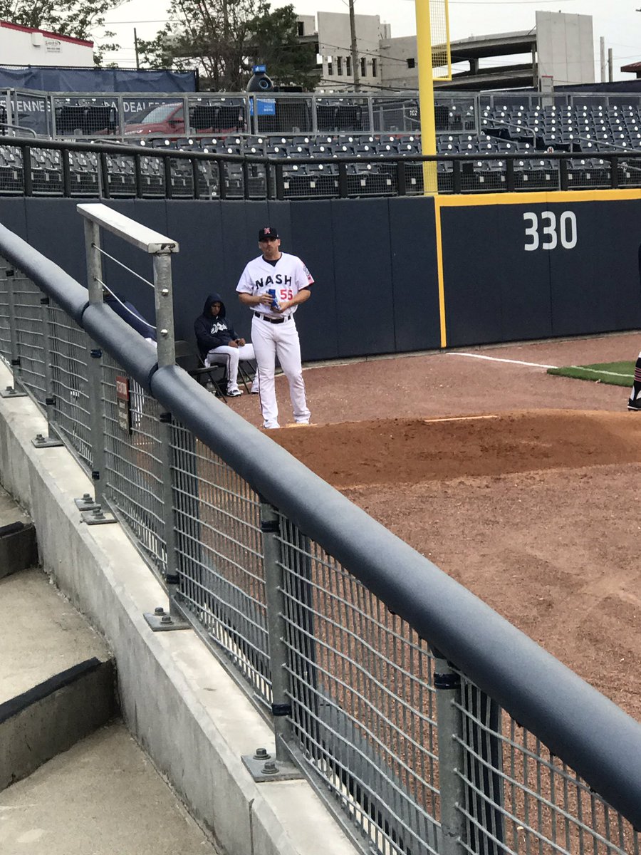 nate_look's tweet photo. I got to see someone from back home wearing a @nashvillesounds uniform. @JarretMartin @mattl00k https://t.co/QTzGWinCkc