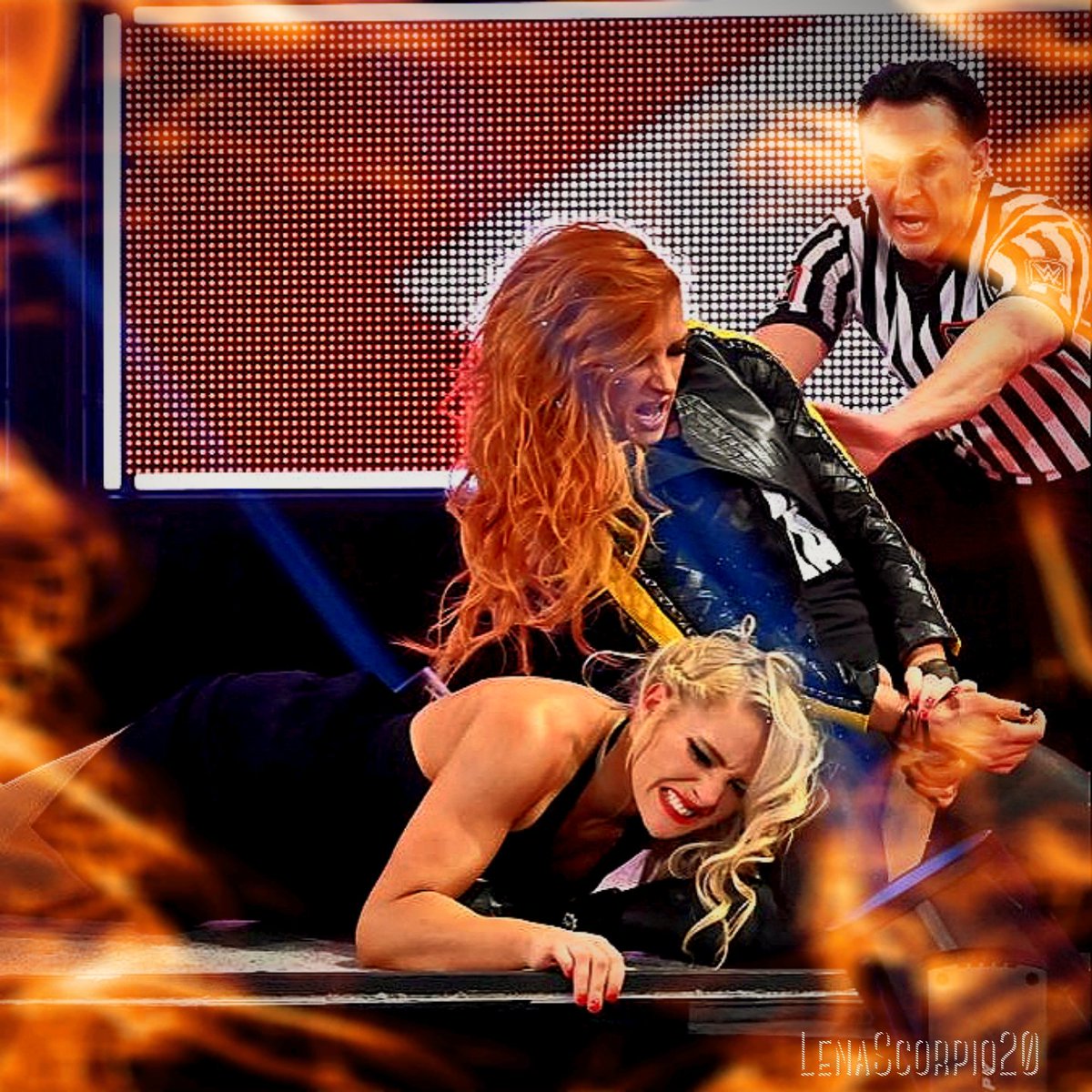 GTRIGGERMVDNESS's tweet photo. @BeckyLynchWWE @MickieJames #Becky2Belts. Did. That. 💯🔝🔴🏆🔵🏆 She 👋🏼slapped 2 Dopes heads Off at #Wrestlemania. 🔥🤼‍♀️🔥 Who's Next?! 🤔🤫🤘🏼 #ChampChamp #BeckyDoubleChamp #BeckySlapsHeadsOff #BadLassChamp #straightfire #RelentLass #OWNRawandSmackdown https://t.co/fH11sPA0z7