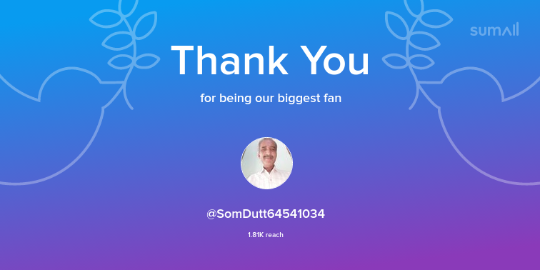 kamalkumar121's tweet photo. Our biggest fans this week: @SomDutt64541034. Thank you! via https://t.co/wT9S2BQ0Cv https://t.co/daPI70I236