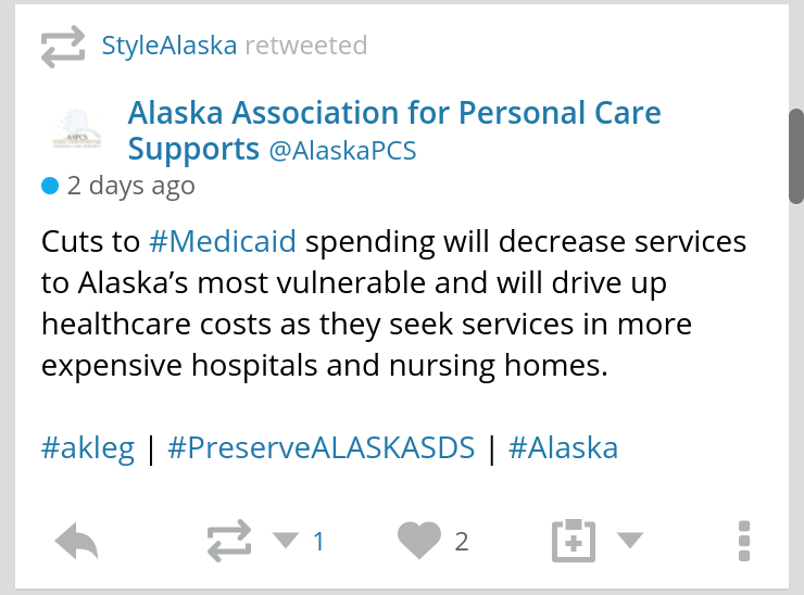 bgkeithley's tweet photo. We take pleas for restored$$ b/c of the "vulnerable" w/ a grain of salt if the group doesn't also support full PFDs. #PFDcuts hugely undercut low income #AKfams &amp; ⬆ poverty. If groups don't = value that, they are just special pleading for themselves, not the "vulnerable". #akleg https://t.co/mSc4Nv9Vzk