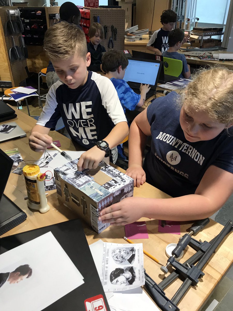 ashtonshirey's tweet photo. Getting ready for the opening of #MVG3’s Social Justice Museum. #MVPSchool #whatsyourmessage @BuckInstitute #pbl #publicproduct https://t.co/PUo3eZQm7c