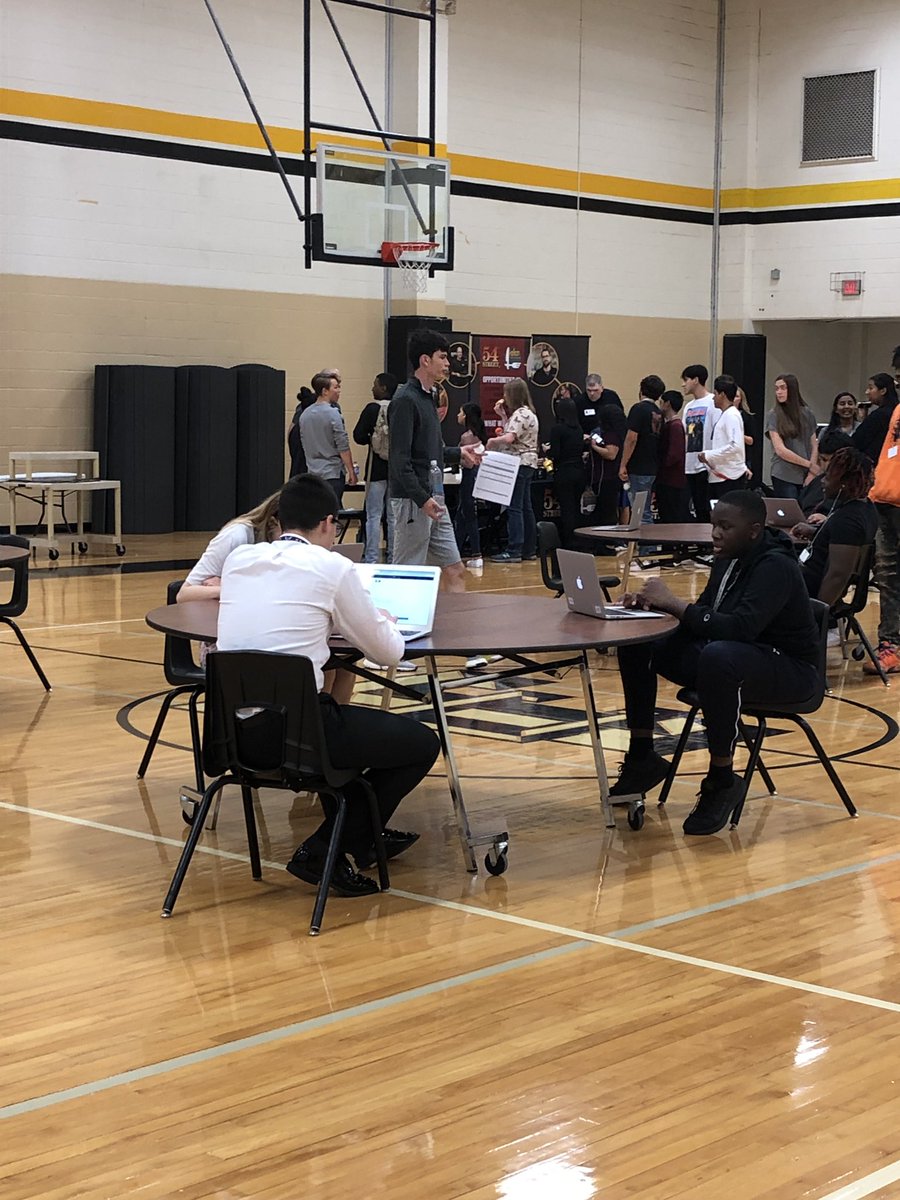 TheColonyHS's tweet photo. TCHS Spring Job Fair Success.  Great job students and thank you area businesses for attending.  See you next year! #thistimeisOURtime https://t.co/Imz8Hz8QdQ