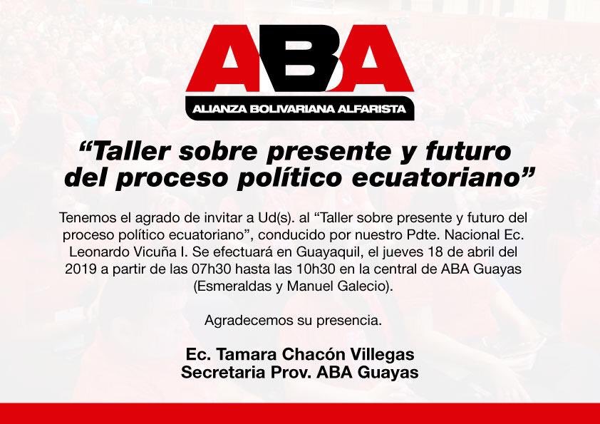 ABA_EC's tweet photo. ¡Están todos invitados a participar de este importante taller! Con la conducción de nuestro presidente nacional @leovicuna, no faltes. https://t.co/1YWKT51Z0J