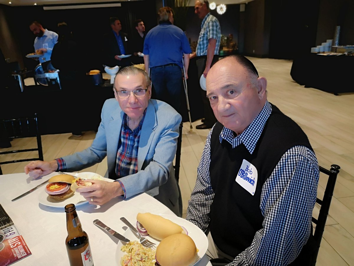 Winning coaches taking a timeout for <a href="/TOArgosAlumni/">Argos Alumni</a> reunion night <a href="/TorontoArgos/">Toronto Argonauts</a>