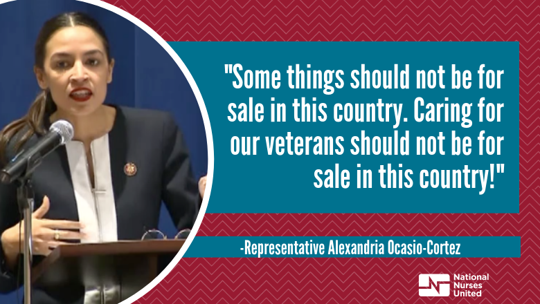 .<a href="/AOC/">Alexandria Ocasio-Cortez</a> is right- When nurses, #veterans and community leaders join together there is nothing we can't accomplish! United, we will defend and protect the VA against privatization.

#NurseLife