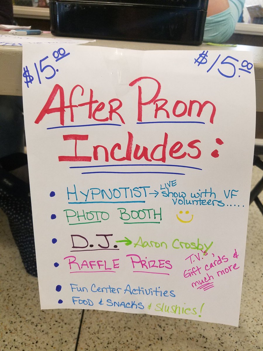 VFSTUCO19's tweet photo. AFTER PROM TICKETS ARE STILL ON SALE! BUY YOURS NOW FOR A GREAT NIGHT INCLUDING ALL THE THINGS LISTED BELOW! https://t.co/ScheHGhHH3