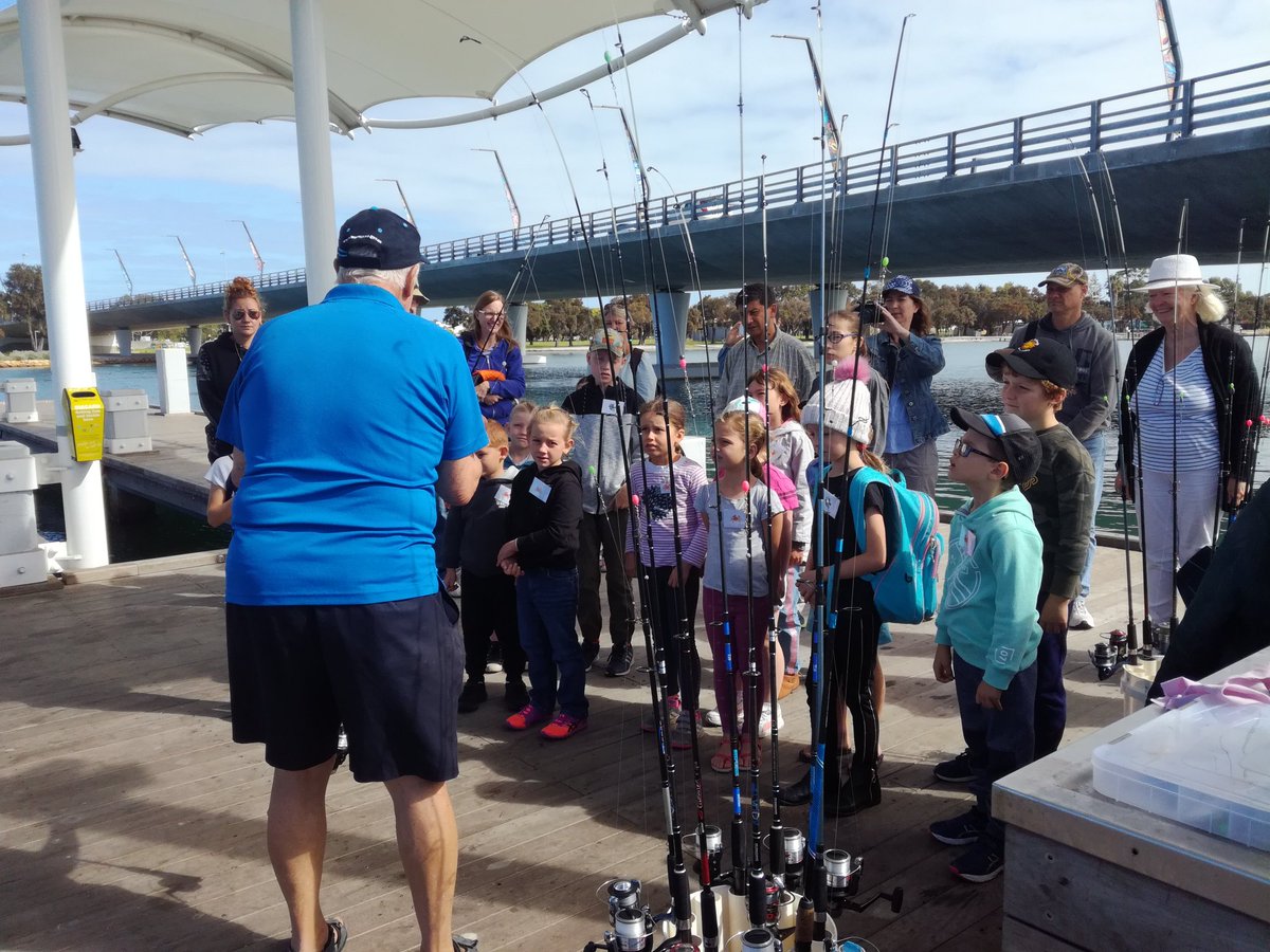 Clara_Obregon's tweet photo. Yesterday was AWESOME!Loved teaching kids how to fish @CityofMandurah with Offshore #Fishing Club & #fishability.Spent a sunny day catching stuff,even a flounder!Summary:1)Day out of the office, 2)Sunny, 3)Fishing & guess what:kids loved it! #PhDlife @FisheriesWA @FRDCAustralia https://t.co/hGrG8SvSSj