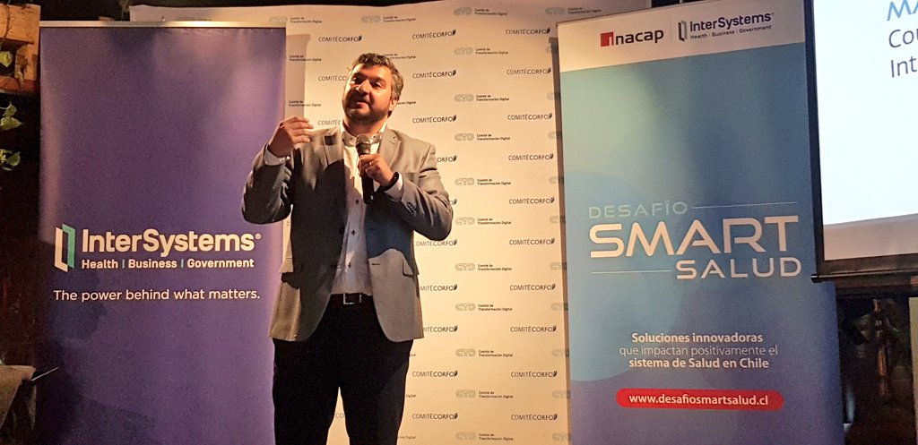InterSystemscl's tweet photo. El llamado del Country Manager de #InterSystemsCL, Martín Kozak, a los participantes del #DesafíoSmartSalud es a "participar por cada uno de los sueños que tienen los distintos emprendedores y sus soluciones enfocadas en el sector". @INACAPEmprende https://t.co/DXQnDIDAc8