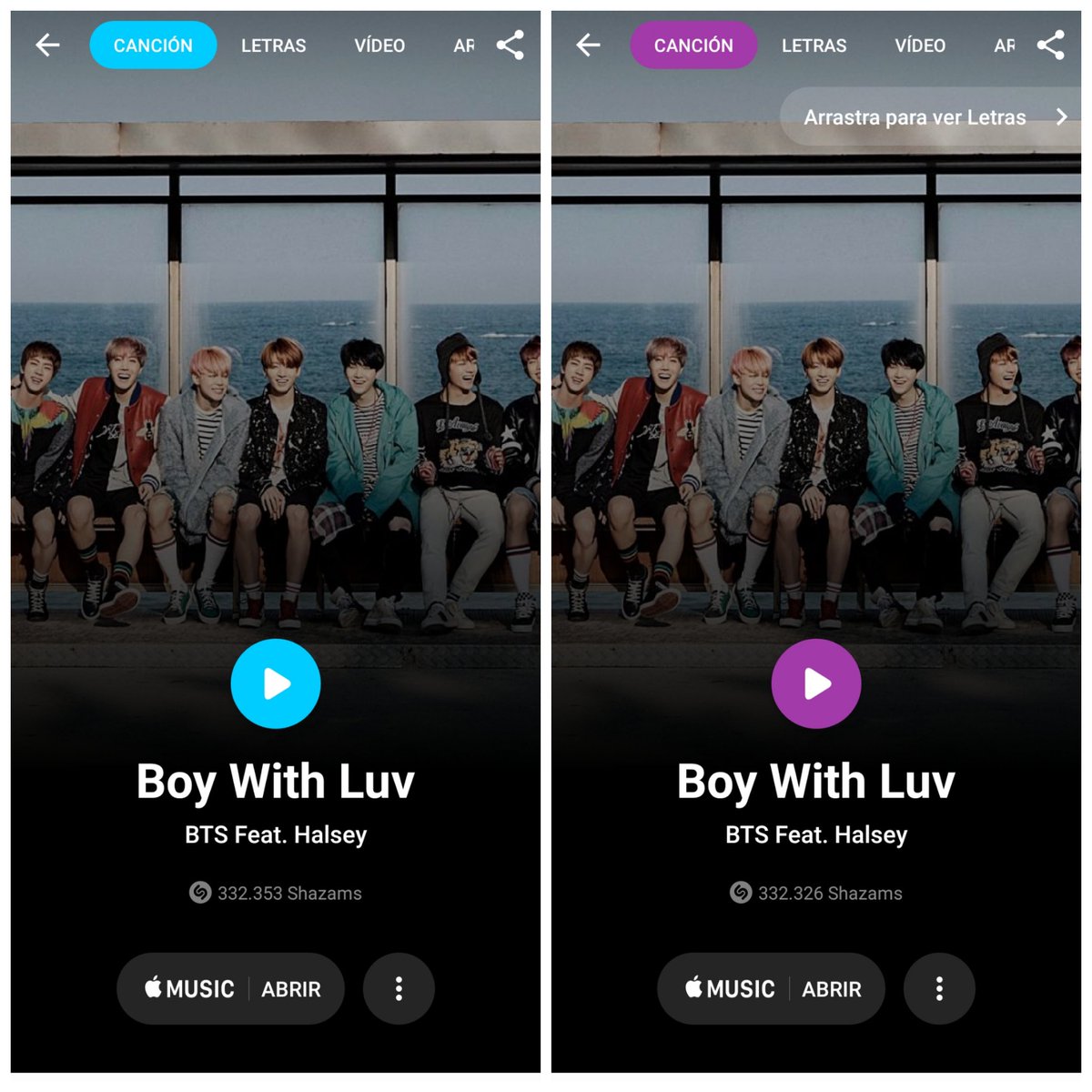 DaniCypherTear's tweet photo. Hagan shazam por favor toma menos de 30 segundos
Hacer shazam y borrar cache no cuesta nada, es super simple
NO basta con demostrarle amor con palabras si no con hechos 🌸💜
@BTS_twt
#Luvattack
#BoyWithLuv https://t.co/4xUm8XlEf5