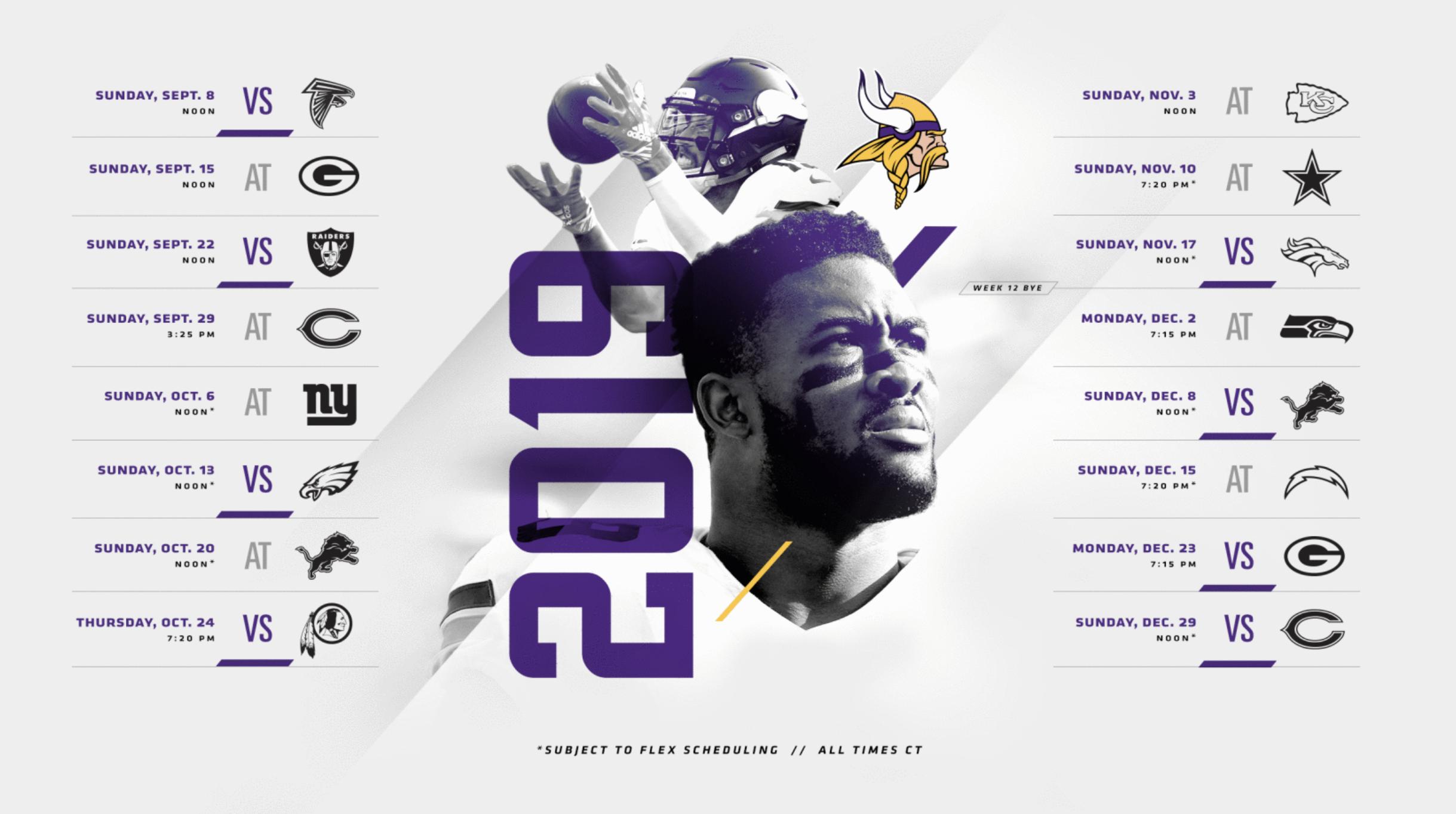 Official 2019 Vikings Schedule - Minnesota Vikings - FootballsFuture.com Official 2019 Vikings Schedule - Minnesota Vikings - FootballsFuture.com