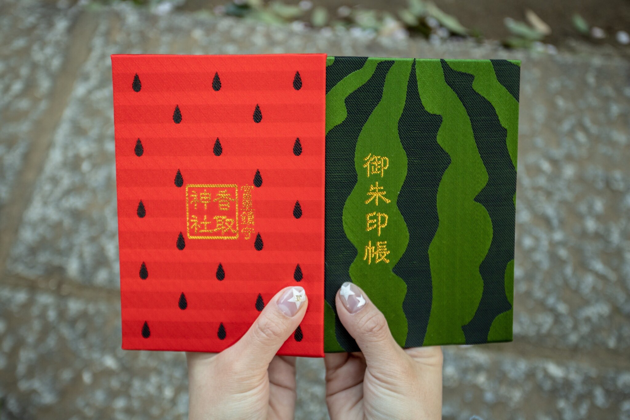 激安正規品 香取神社】 御朱印帳 スイカ柄 （富里市】すいかの御朱印帳が ノート・メモ帳