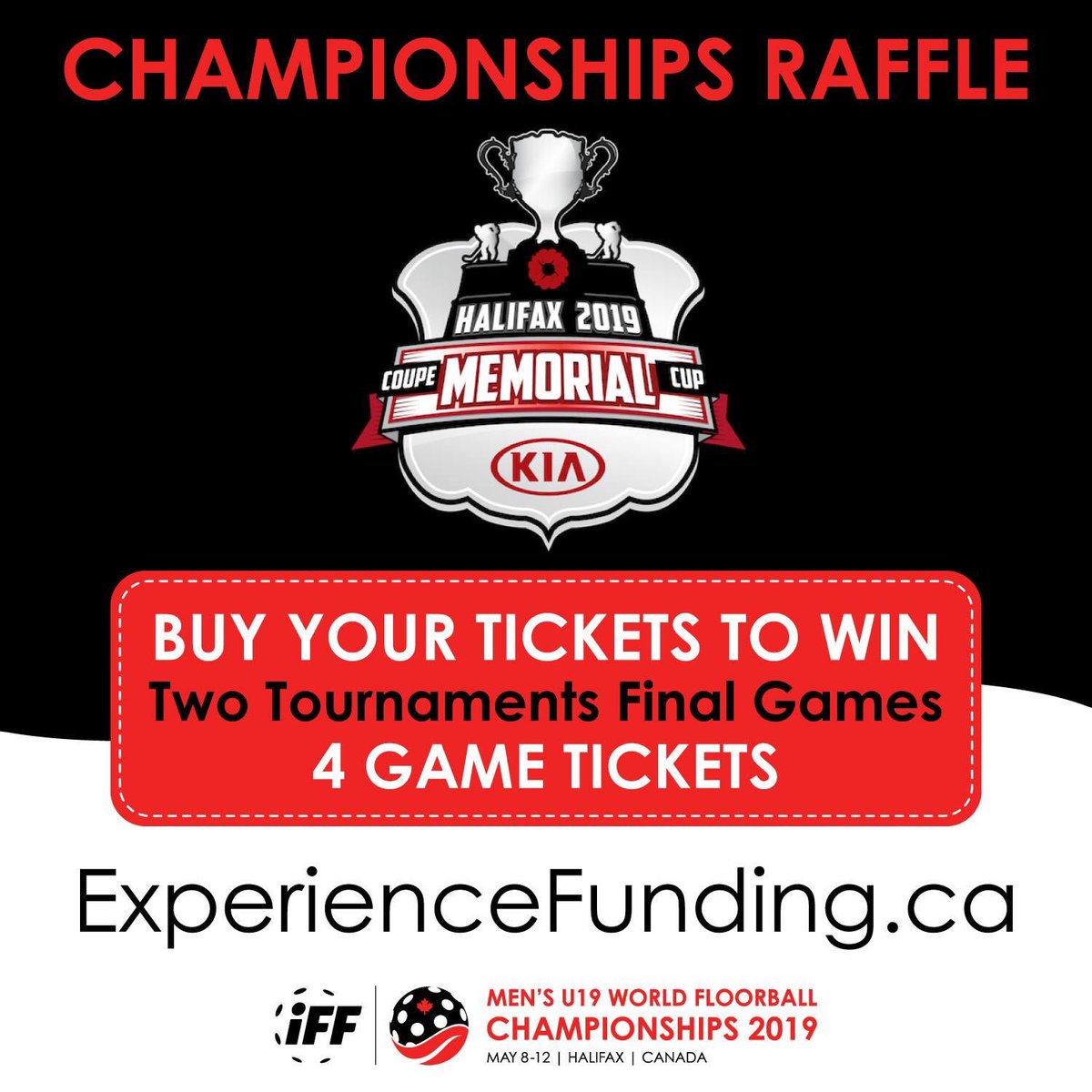 Looking for two tickets to the Final Games of <a href="/CHLMemorialCup/">Memorial Cup presented by Kia</a> PLUS two nights <a href="/LordNelsonHotel/">Lord Nelson Halifax</a> then check this out
experiencefunding.ca/floorball-nova…
<a href="/HFXMooseheads/">Halifax Mooseheads</a> <a href="/HockeyNS/">Hockey Nova Scotia</a> <a href="/HockeyNSFemale/">Hockey NS Female</a> <a href="/Bedford_Blues/">BDMHA - Bedford Blues</a> <a href="/ChebuctoHockey/">Chebucto Atlantics</a> <a href="/SackvilleHockey/">SMHA Flyers Hockey</a> <a href="/EHMHA1/">EHMHA</a> <a href="/TasaMinorHockey/">TasaMinorHockey</a> @HammondsPlains