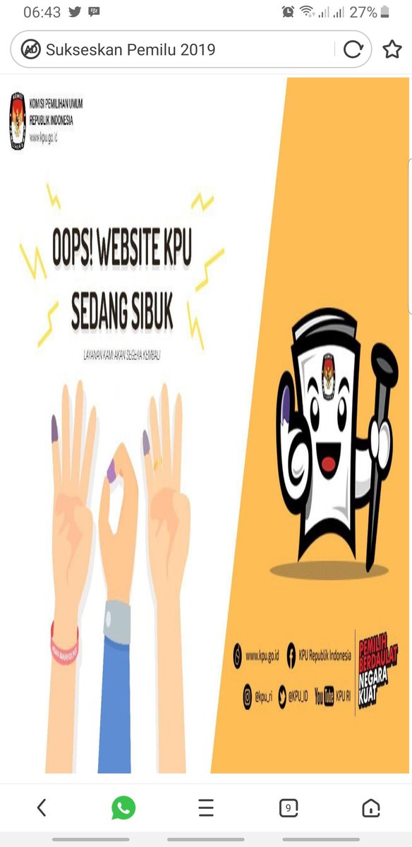 rowvicz2's tweet photo. Di web KPU pagi ini 😕😕 https://t.co/bDRdQZZmb4