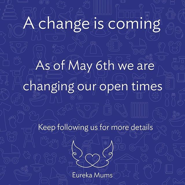eurekamums's tweet photo. We are excited to tell you about our new opening time, but let’s wait for all the public holidays to be over and for the kids to get back into routine at school. #changes #newtimes #eurekamumsballarat #eurekamumscharity #eurekamums https://t.co/QnLs1IGjxj https://t.co/lsENejrbzv