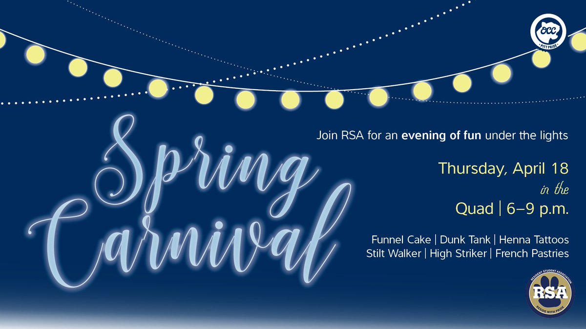 RSAPitt's tweet photo. Less than 24 hours until the Spring Carnival! Will we see you there? https://t.co/nItrJu8F8q