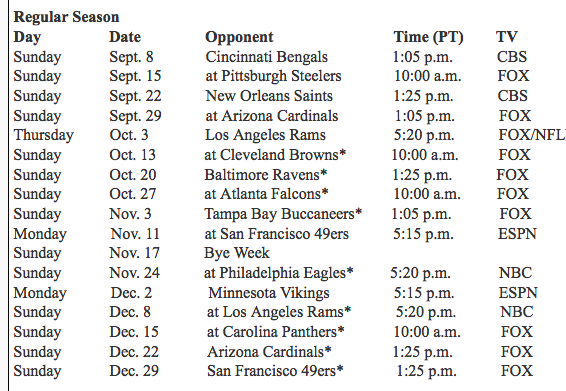 New Orleans Saints Printable Schedule - Printable Templates