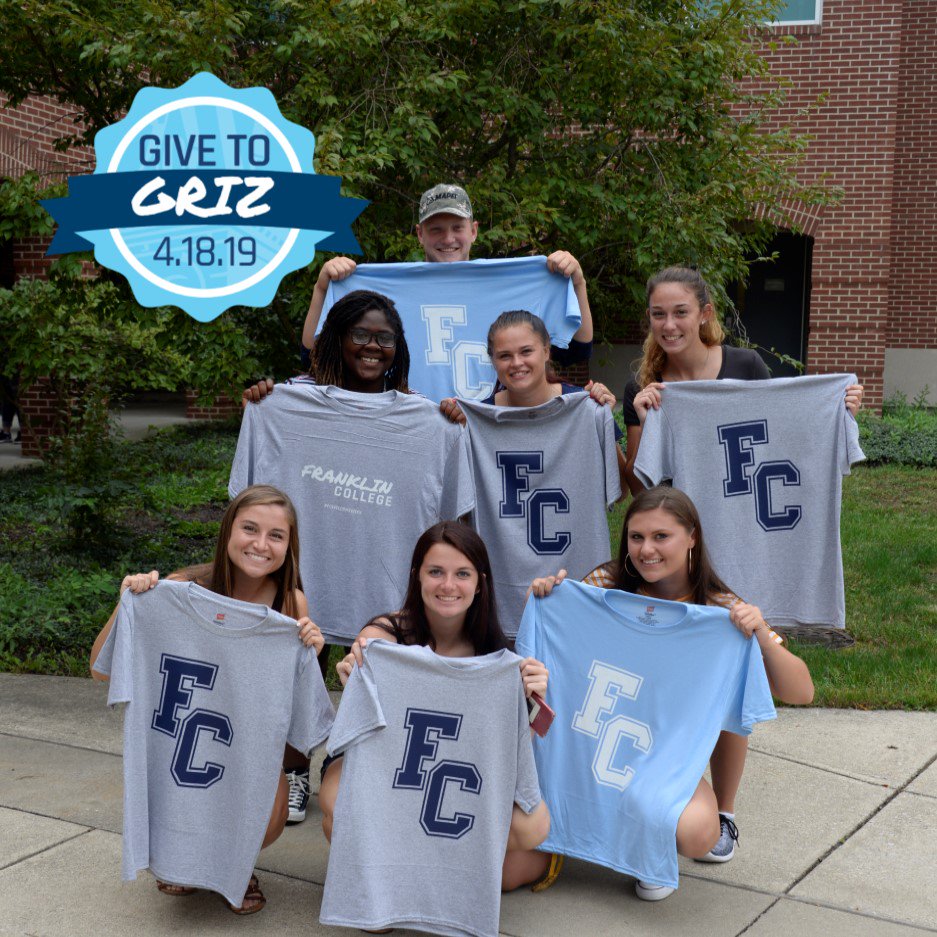 grizalumni's tweet image. Be part of the challenge! Beginning at midnight, #GivetoGRIZ 🐻kicks off 24 hours of celebrating all things Franklin College! Make sure you join us for the seventh annual day of giving! RT if you plan to take this challenge to support future Grizzlies. 💙💛