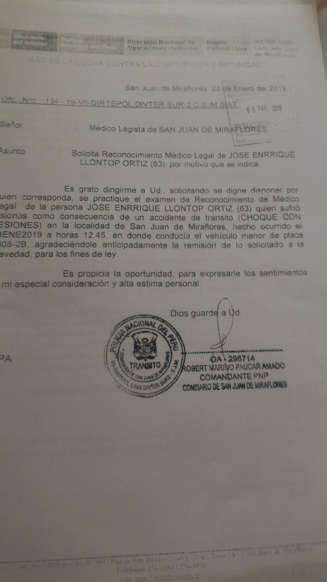 JoseLLontop17's tweet photo. @publico Después de tres meses de haber sido chocado y atropellado en SJM La Comisaría lo deja libre y YO Jodido con 80 días de descanso médico ,que Desgraciados conque creen que Me mantengo Yo y Mi Madre? Ispectoria general los denuncie y hacen retardo ,que pasa en trancito? https://t.co/z1HX4ZRuSZ