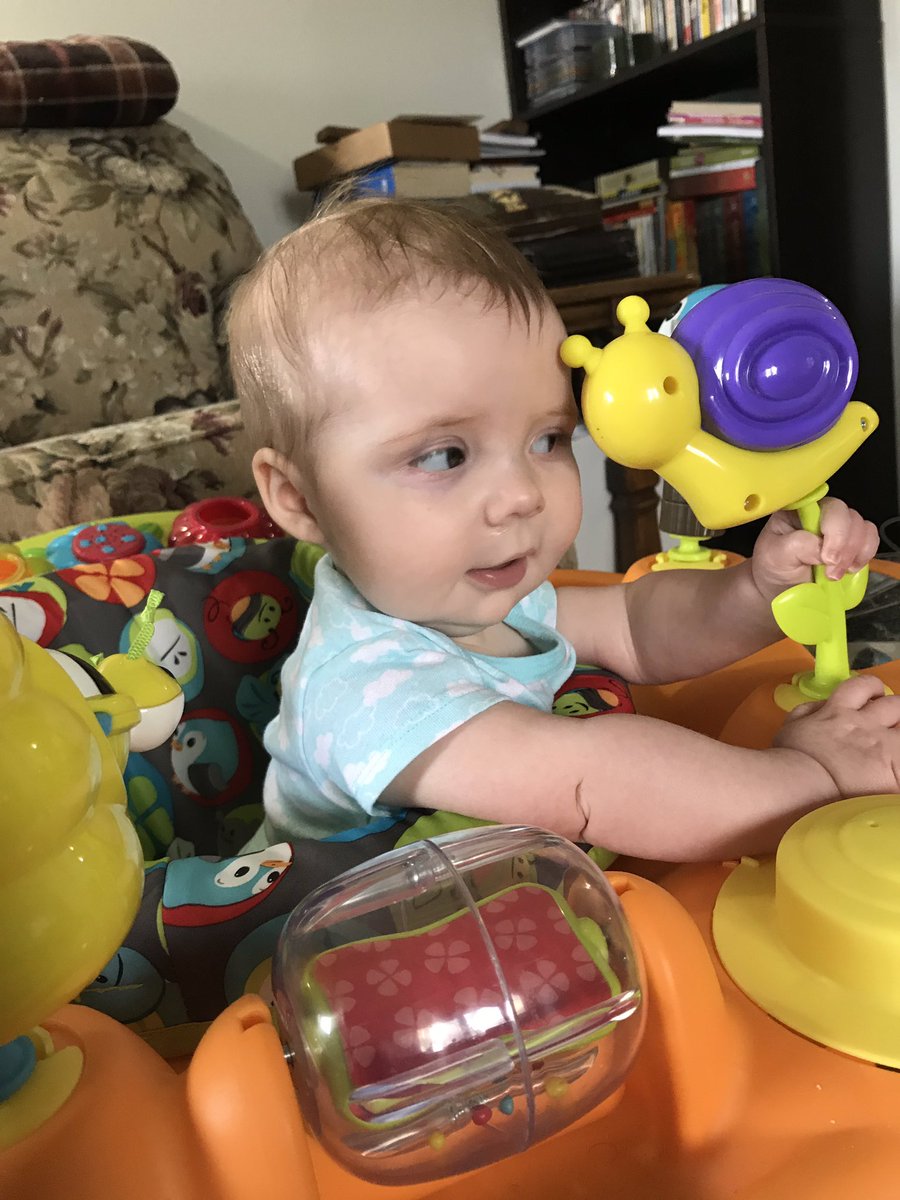 kristinjoy20's tweet photo. For every 1 good picture you take of a 6 month old...there’s 10 of these... #drunklook #stillcutethough https://t.co/uI9nbyN7al