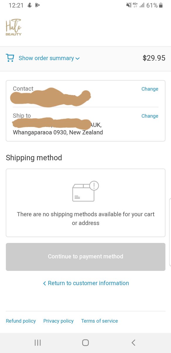 Beefy_Cupcake's tweet photo. @HaloBeauty Am I possibly doing something wrong? I entered my address  correctly and it also came up with a suggested address which is correct? https://t.co/XToBNCzCIW