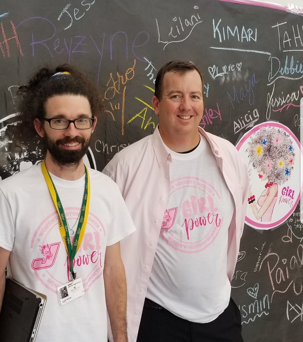 ItsMeGwen813's tweet photo. #GuyPower  Guys wear pink @tampajhs. Thank you @MrQuinnJHS for supporting Women's History Month and the 3rd @iAM_NAPS Girls'Empowerment Conference. https://t.co/4LaebRhkMy