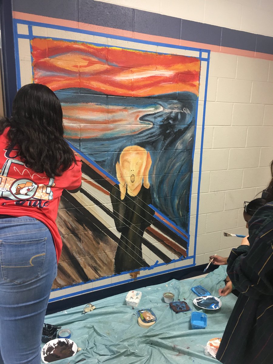 bhs_nahs's tweet photo. NAHS is making great things at BHS! We are painting 13 murals around the school. #NAHS #art #VisualArt #artists #BHS #murals @Fahmikhan @BHS_Broncos https://t.co/fXq0dLIeG2
