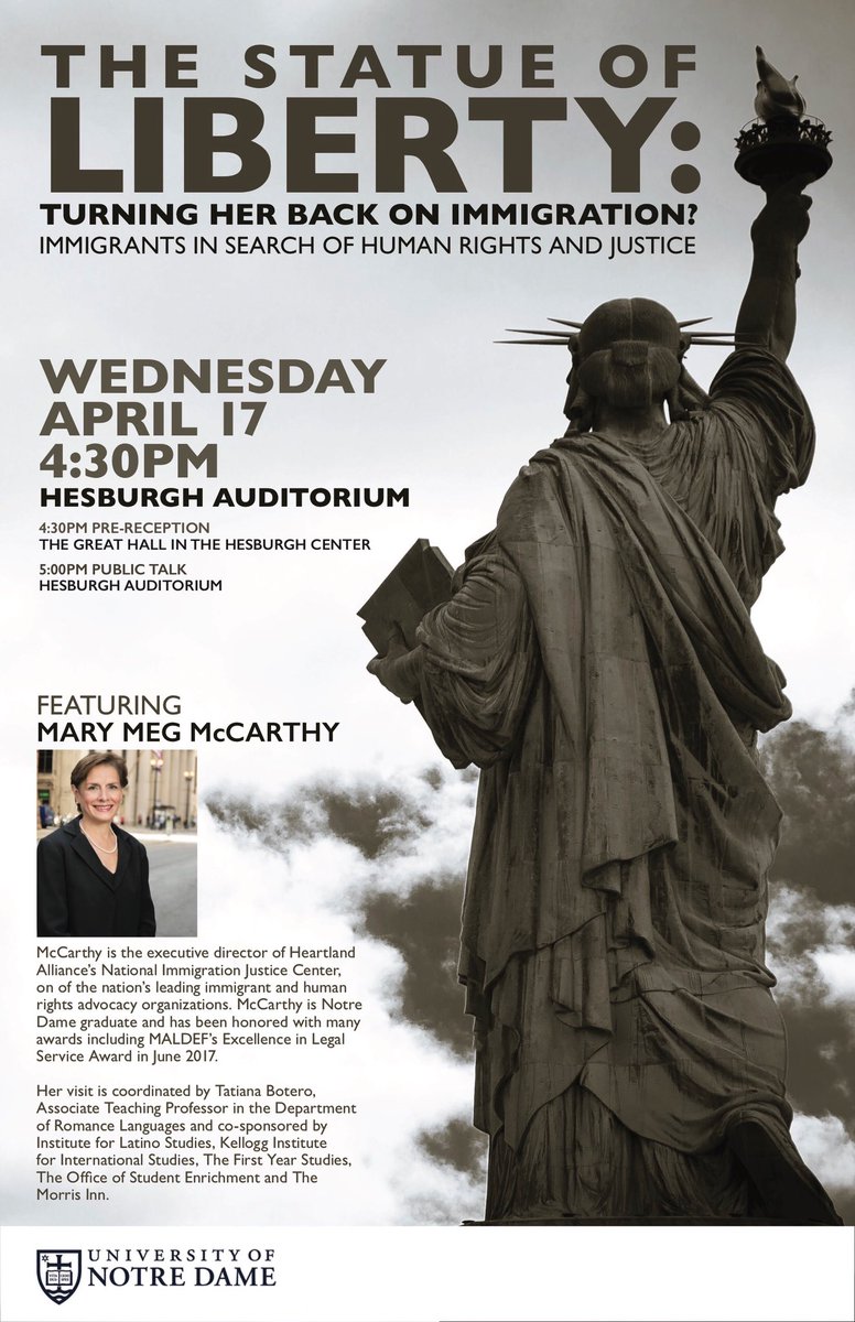 SamSpeakerGuy's tweet photo. Tonight got to hear Mary Meg McCarthy from the @NIJC speak. Her words about passion, being on the right side of history, and speaking up for those who can’t are what I needed to hear this week. #ImmigrationAdvocacy #NotreDame #NIJC @LaCasaDeAmistad https://t.co/Fl8R8MO6Em