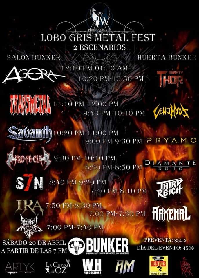 <a href="/DiamanteRojoQro/">Diamante Rojo</a> regresa a #SLP al #LoboGrisMetalFest compartienso cartel con leyendas del #RockMexicano <a href="/AGORAoficial/">AGORA</a> <a href="/transmetal_ofi/">transmetaloficial</a> <a href="/IRA_Metal/">IRA Monterrey</a> y mas¡¡ nos vemos este sabado en el #Bunker #ElLlantoDelRey