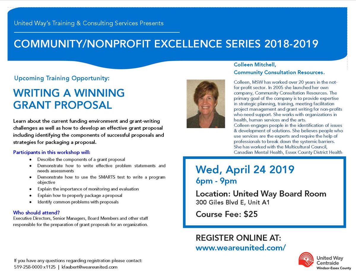 Grant Writing Workshop April 24th