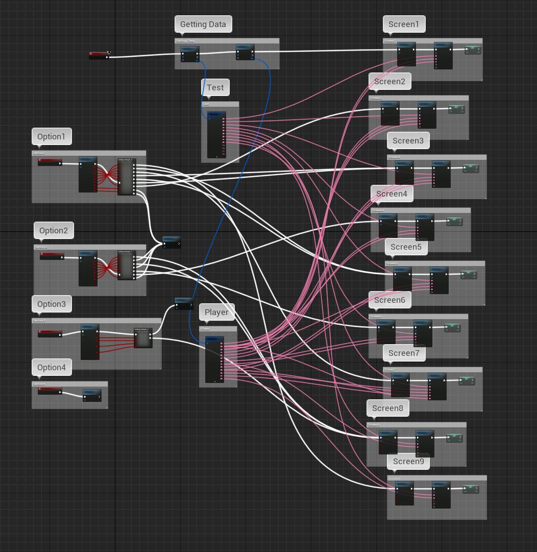 JeanHamela's tweet image. Well, here&apos;s the code for a dialogue system in the form of a web of nightmares. #PurdueGameDev