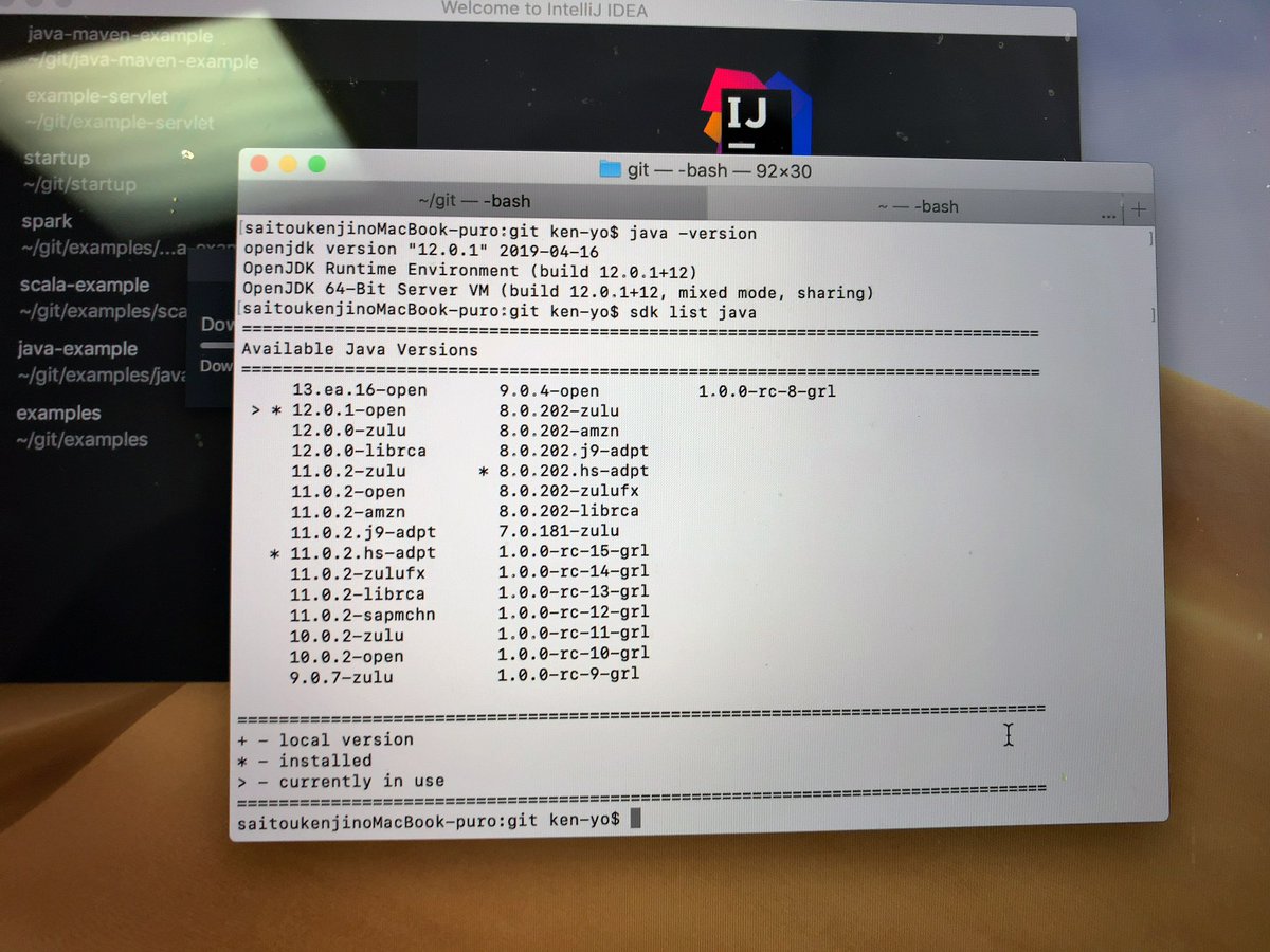 yume_piece1010's tweet image. sdkman list javaの結果をあげてみる
#sdkman 

ノリです（早く着きすぎてやることない）