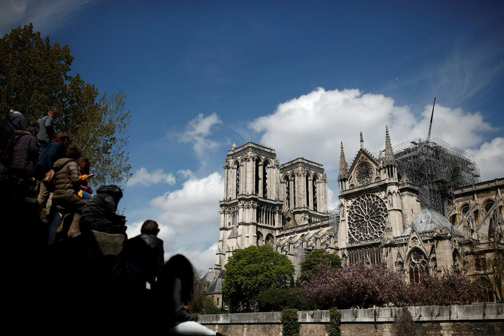Reuters's tweet photo. Evacuation plan saved most of Notre-Dame's treasures: insurance adjuster https://t.co/IrhMFTykfT https://t.co/AqLvoxSfeQ