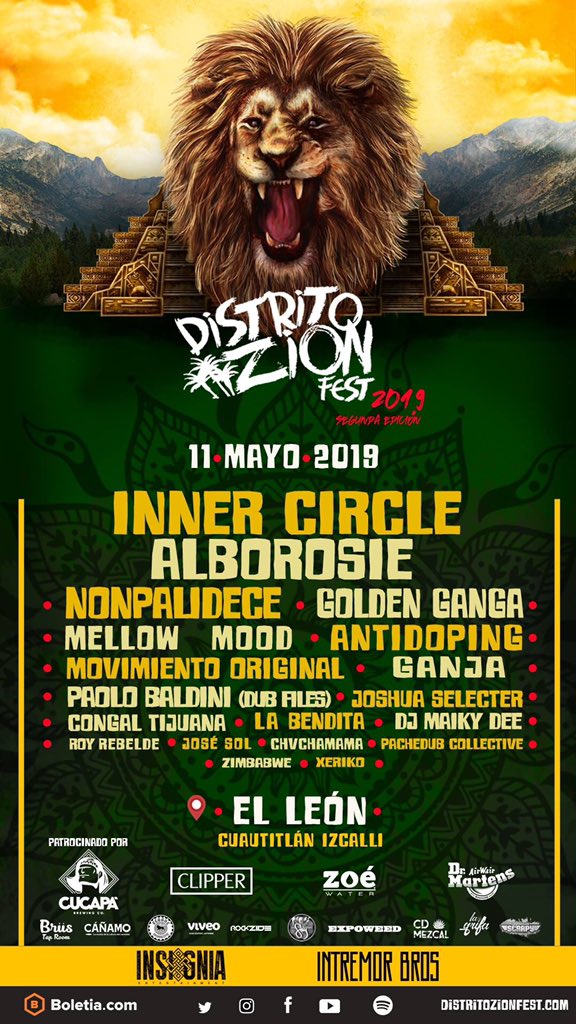 Seu__Music's tweet photo. Next @Pachedub gig: 11 de mayo 2019 CDMX junto a grandes del reggae como @Alborosie , @_antidoping @nonpaoficial @mellowmoodITA #reggaefest #distritozion #pachedub https://t.co/8r38vbYEfq