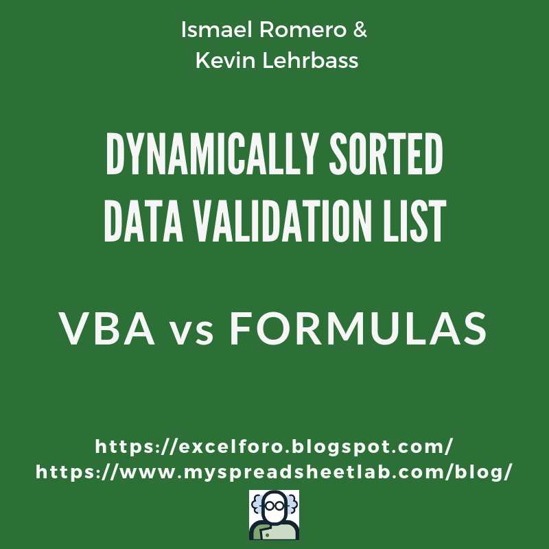VBA or FORMULAS? Sorted data validation list in #Excel  <a href="/Excelforo/">Excelforo</a> used vba, I used formulas.  myspreadsheetlab.com/sorted-data-va… <a href="/msexcel/">Microsoft Excel</a> @OzExcel