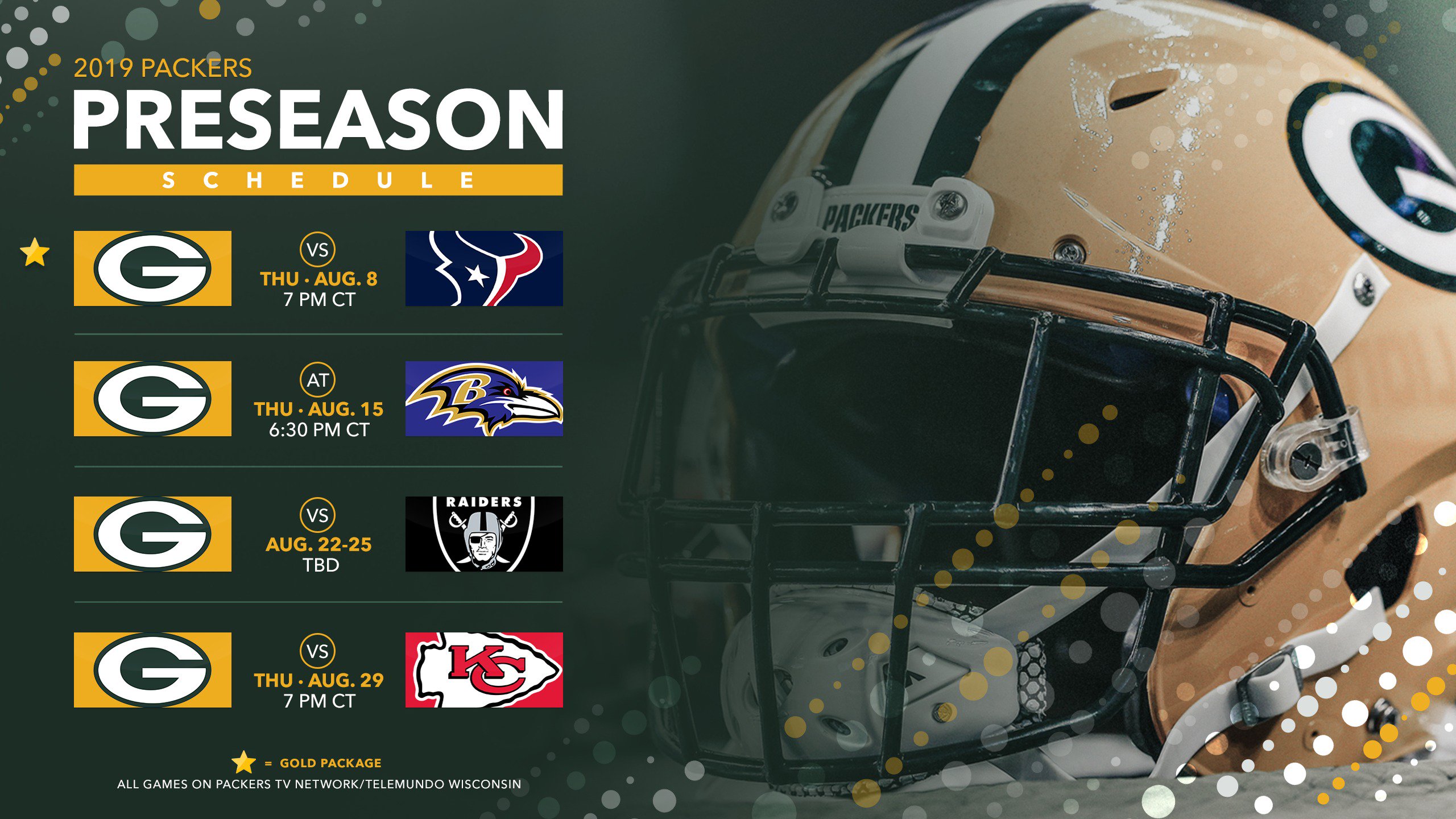 Packers 2024 schedule 2019