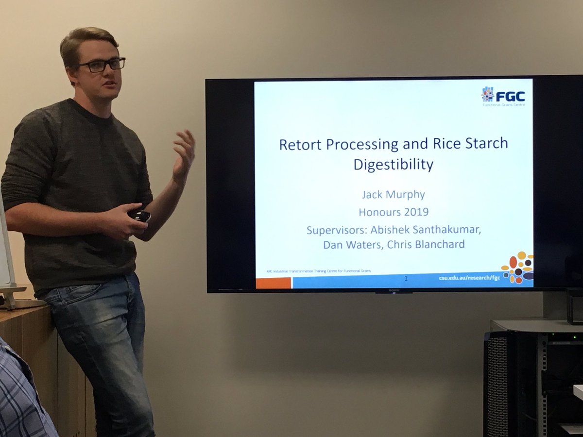 ChrisBlanchard_'s tweet image. Jack Murphy is talking about impact of processing on #rice #digestibility @SunRiceFoods #csufgc @GrahamCentre