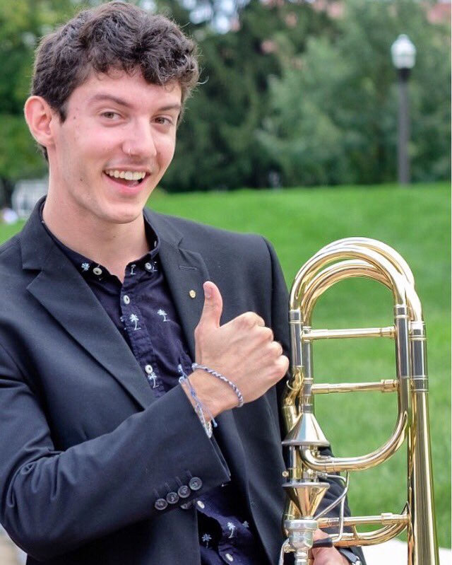 KKPsiHO's tweet photo. Happy birthday to our bro @EvanEducation! “Right now I'm in my Junior year as a Music Performance major, and I'm about to give my Junior Recital, which is the culmination of the last three years of me tootin' the trombone!” Way to strive bro!! https://t.co/QLP60xQ3ht