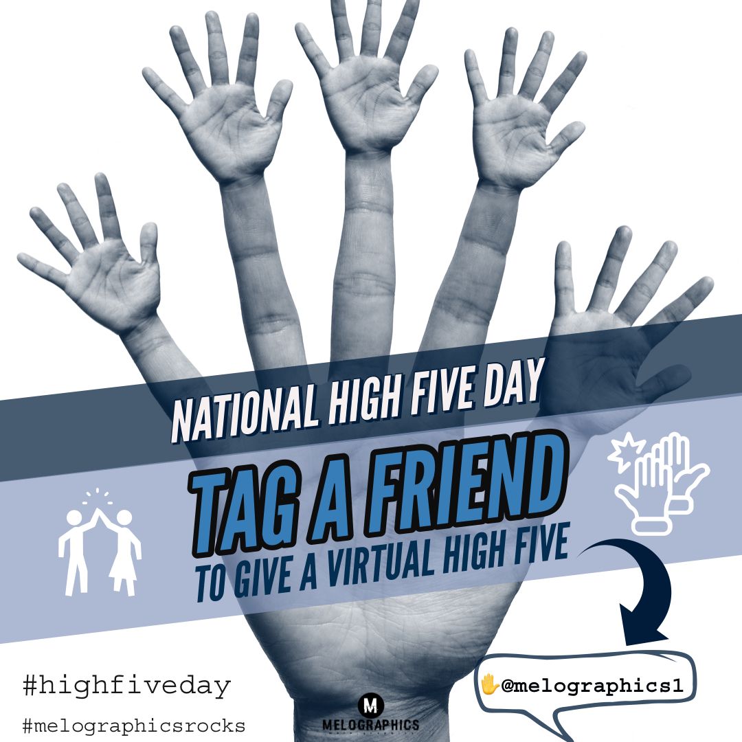 melographics1's tweet photo. ✋Happy National High Five Day! 🖐
👉TAG a FRIEND to give a # #highfive 🤳
#nhfd #nationalhighfiveday #highfiveday
👉🤚🖐👈👉✋🤚👈👉
-
-
-
-
-
#melographicsrocks #follow #tag #happy #funny #friends #love #friend #bff @highfivehq @SportsCenter #virtualhigh5challenge @highfive https://t.co/ENtvK8fyQf