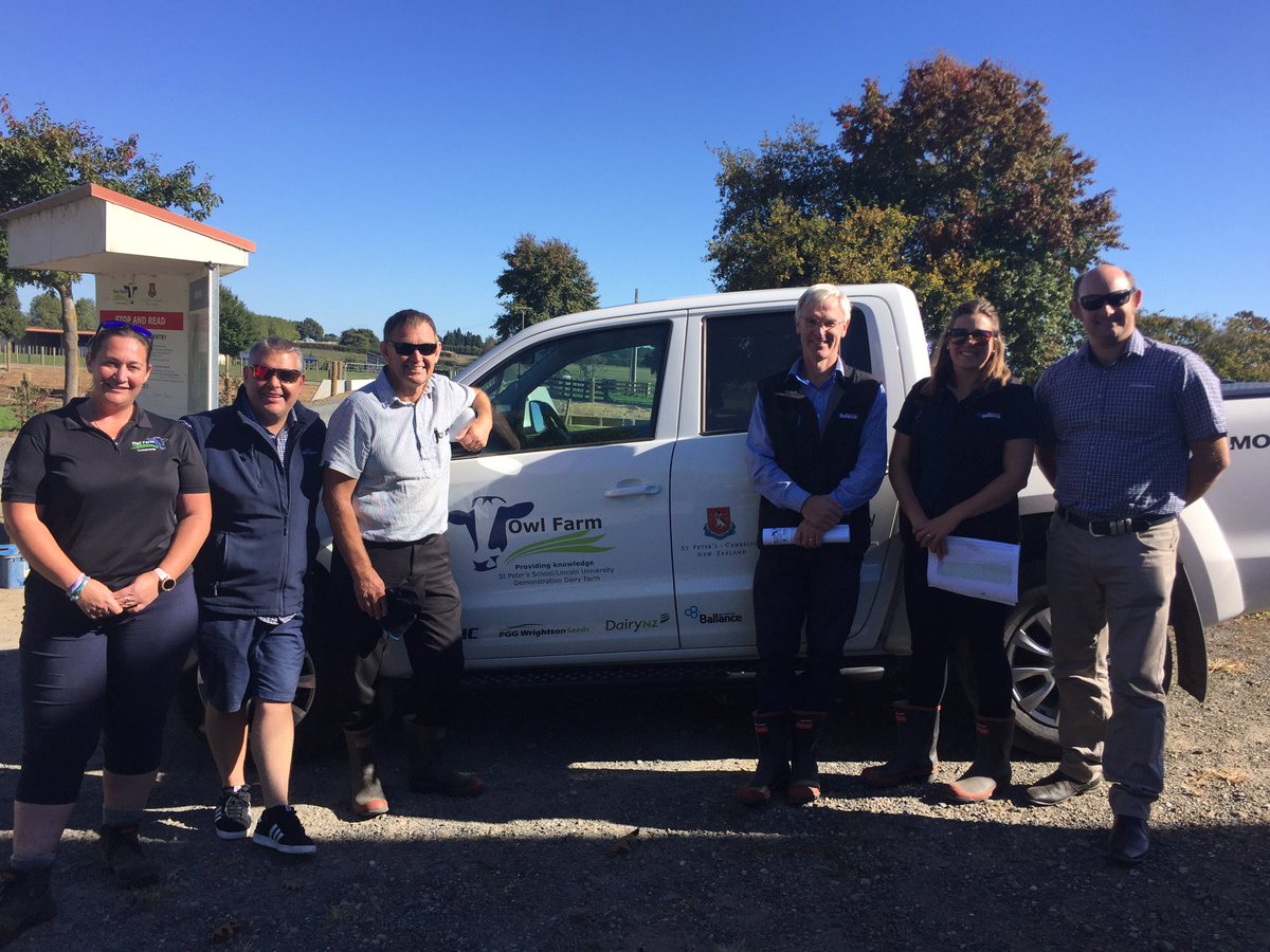 BallanceSci's tweet photo. Great way to end the PGGW and @BallanceNZ Technical Meeting. A tour of @OwlFarmNZ with Louise! Thanks for the waterfall of information! 🐄 ☀️ 🌱 #cleverscience #cocksfootpastures #facts https://t.co/oLFh5oTYwm